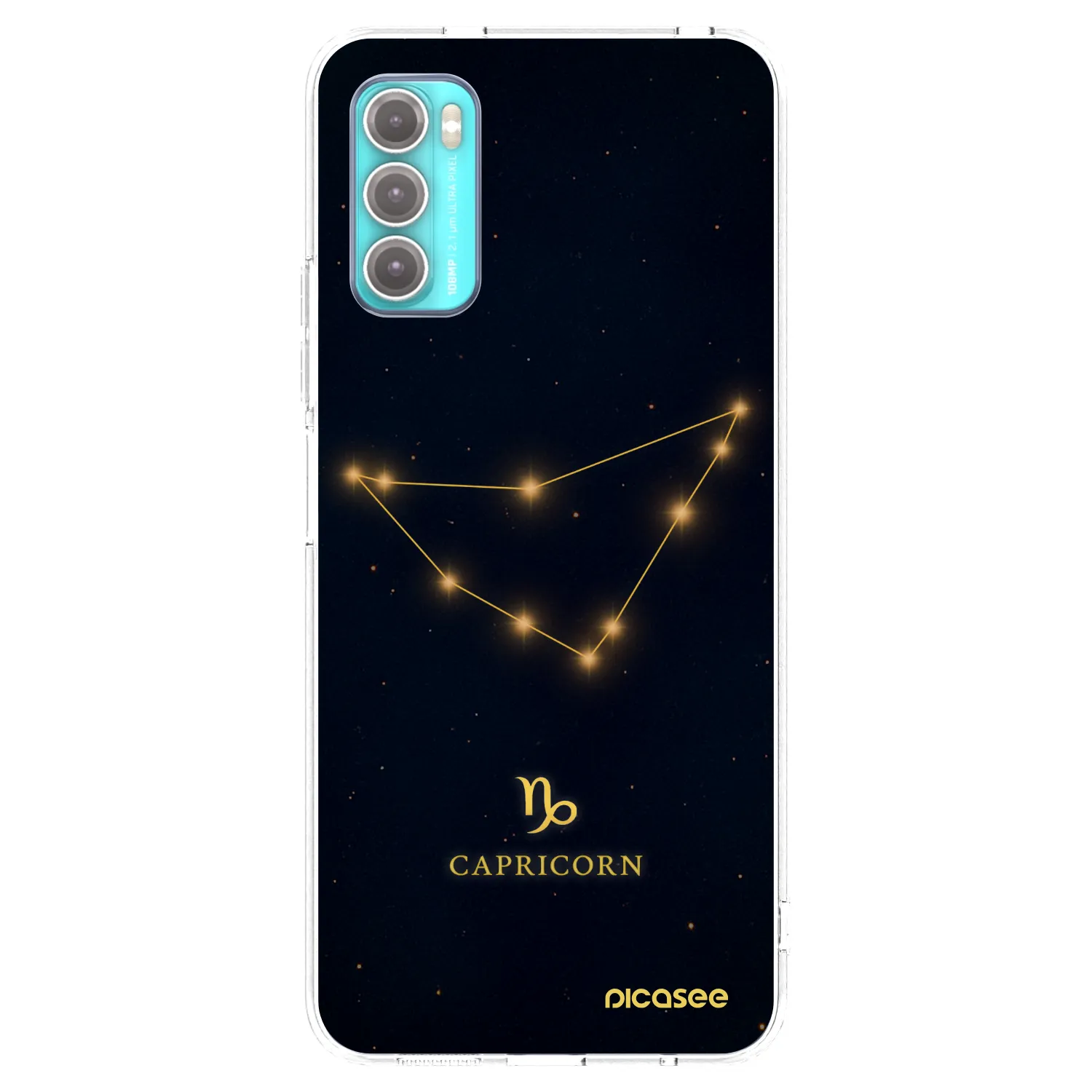 Picasee silikonový průhledný obal pro Motorola Moto G60 - CAPRICORN