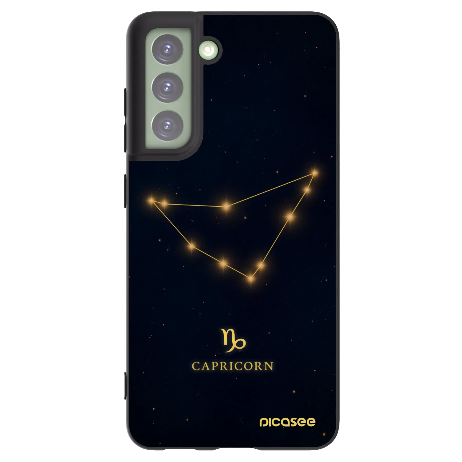 Picasee silikonový černý obal pro Samsung Galaxy S21 FE 5G - CAPRICORN