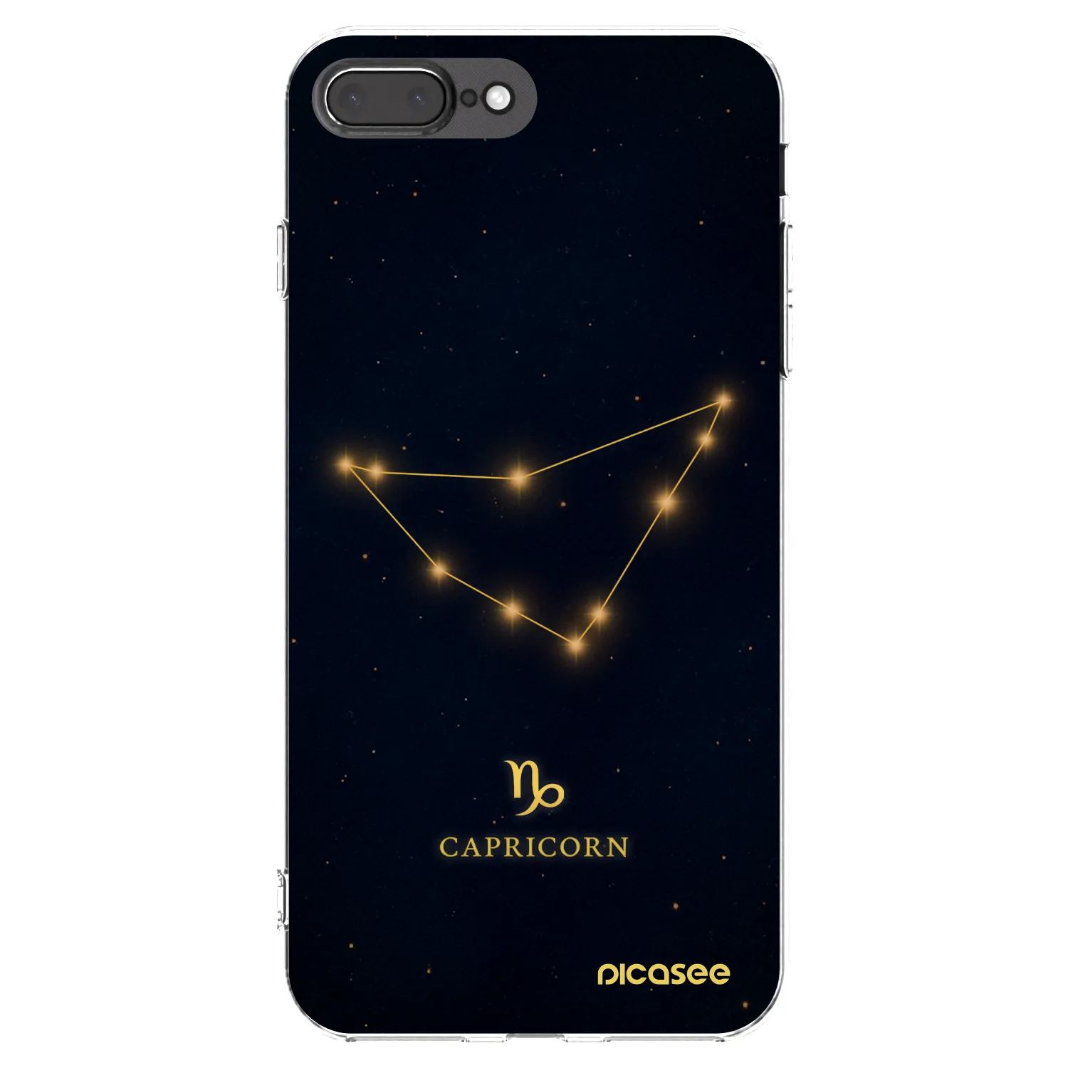 Picasee silikonový průhledný obal pro Apple iPhone 7 Plus - CAPRICORN