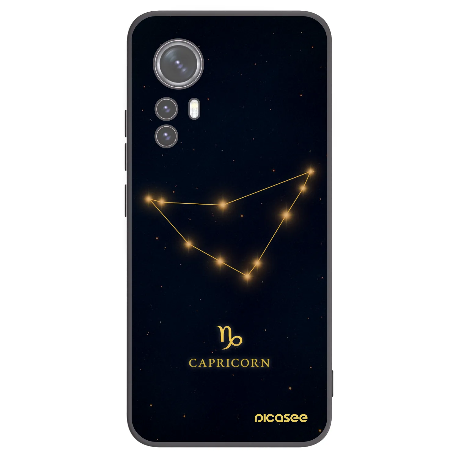 Picasee silikonový černý obal pro Xiaomi 12 - CAPRICORN