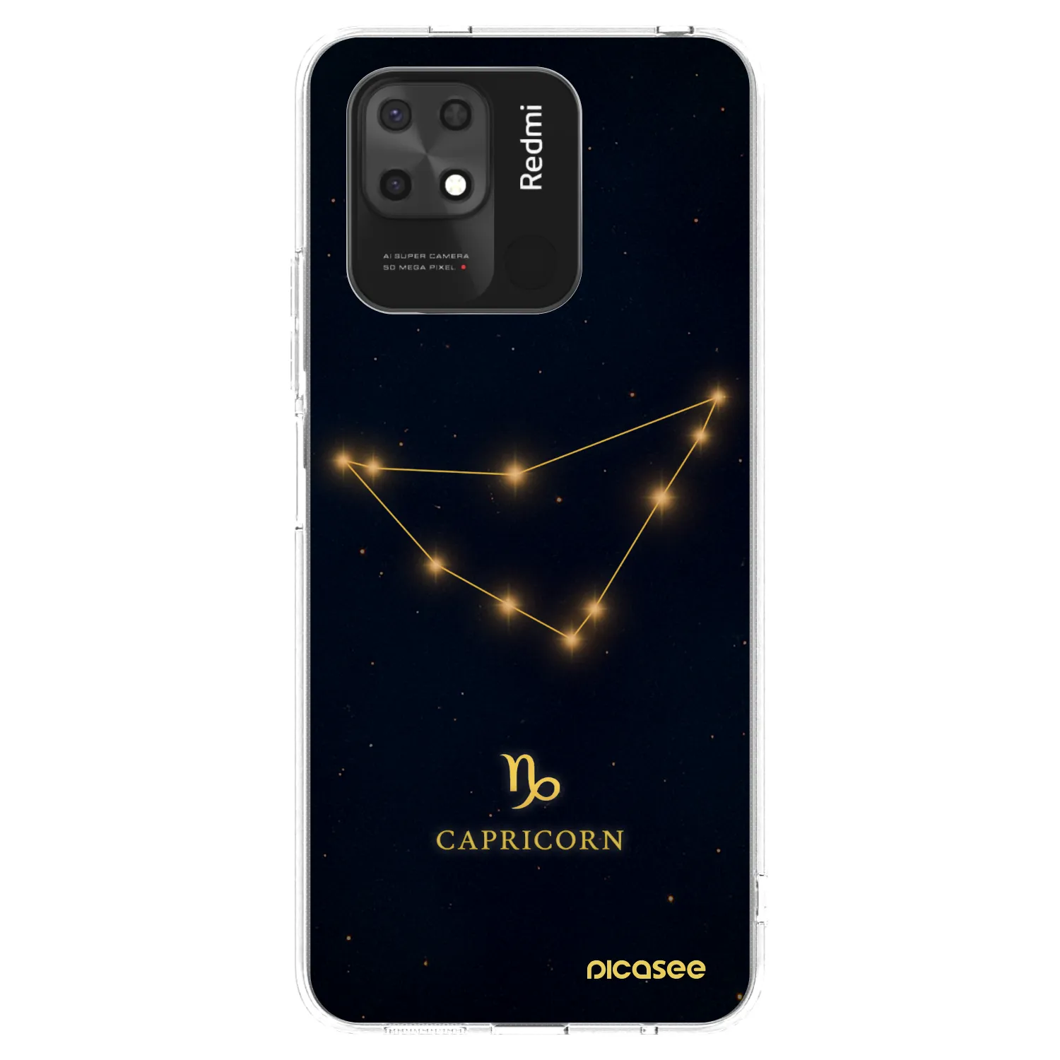 Picasee silikonový průhledný obal pro Xiaomi Redmi 10C - CAPRICORN