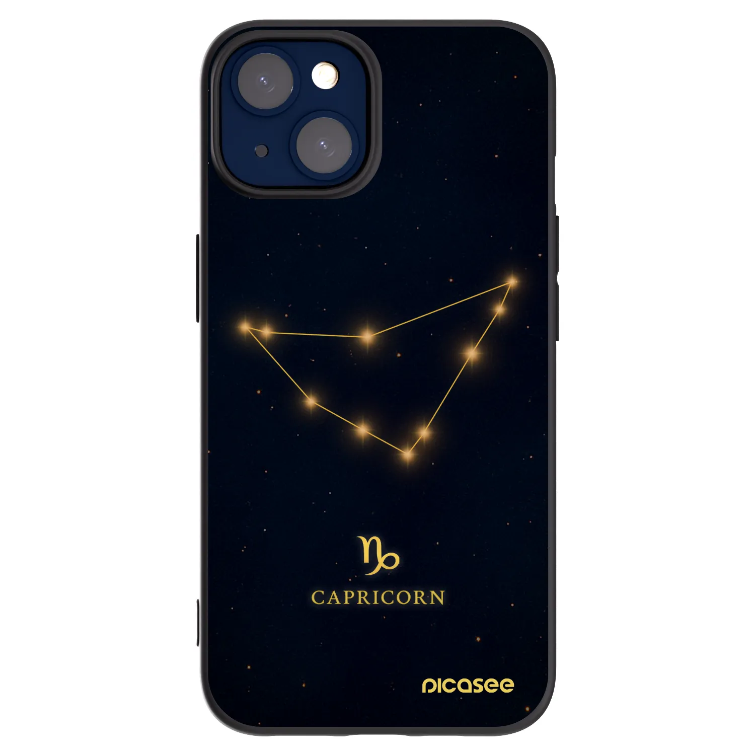 Picasee silikonový černý obal pro Apple iPhone 14 - CAPRICORN