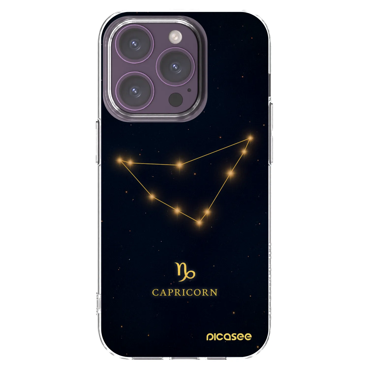 Picasee silikonový průhledný obal pro Apple iPhone 14 Pro - CAPRICORN