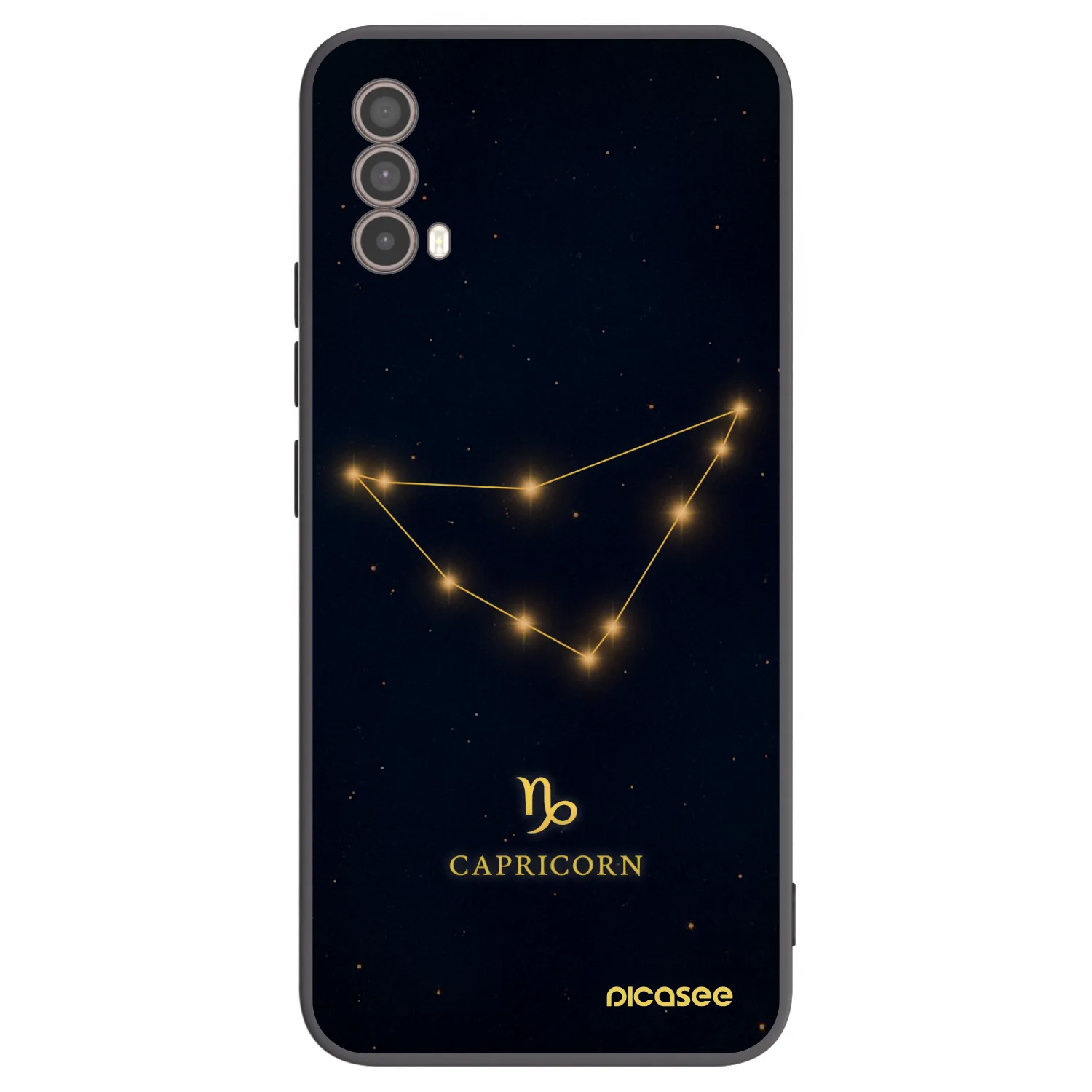 Picasee silikonový černý obal pro Motorola Moto E40 - CAPRICORN