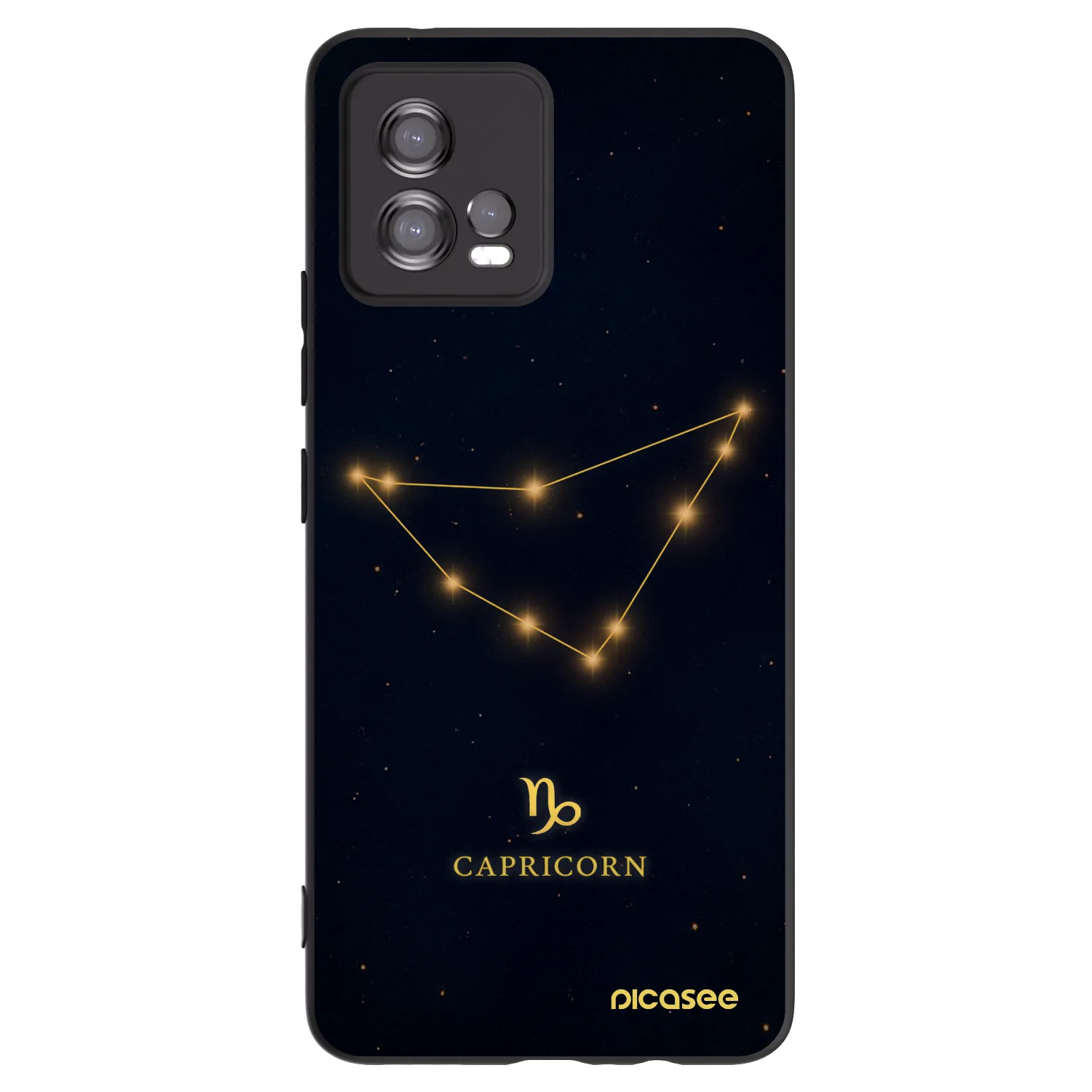 Picasee silikonový černý obal pro Motorola Moto G72 - CAPRICORN