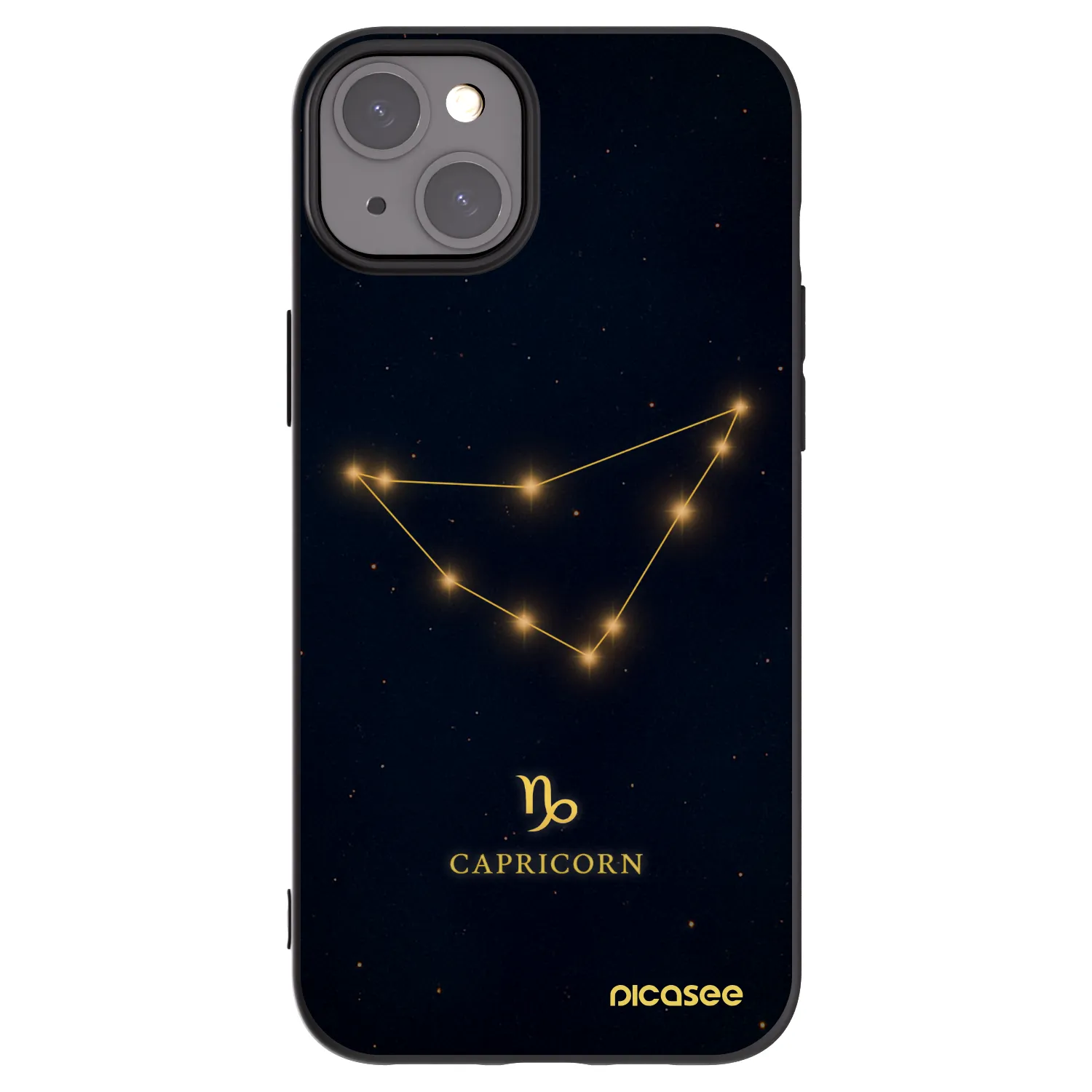 Picasee silikonový černý obal pro Apple iPhone 15 Plus - CAPRICORN