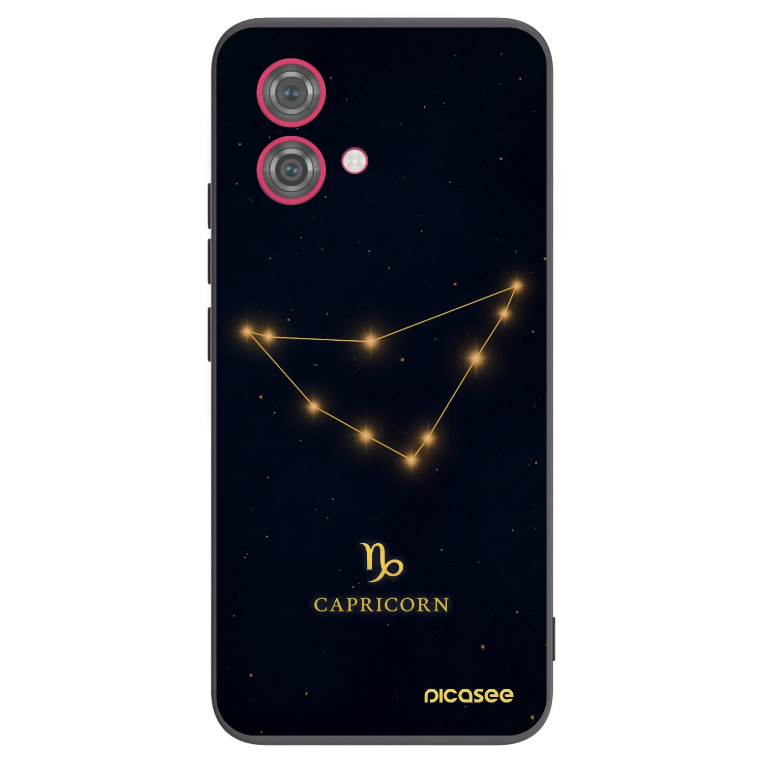 Picasee silikonový černý obal pro Motorola Moto G84 5G - CAPRICORN