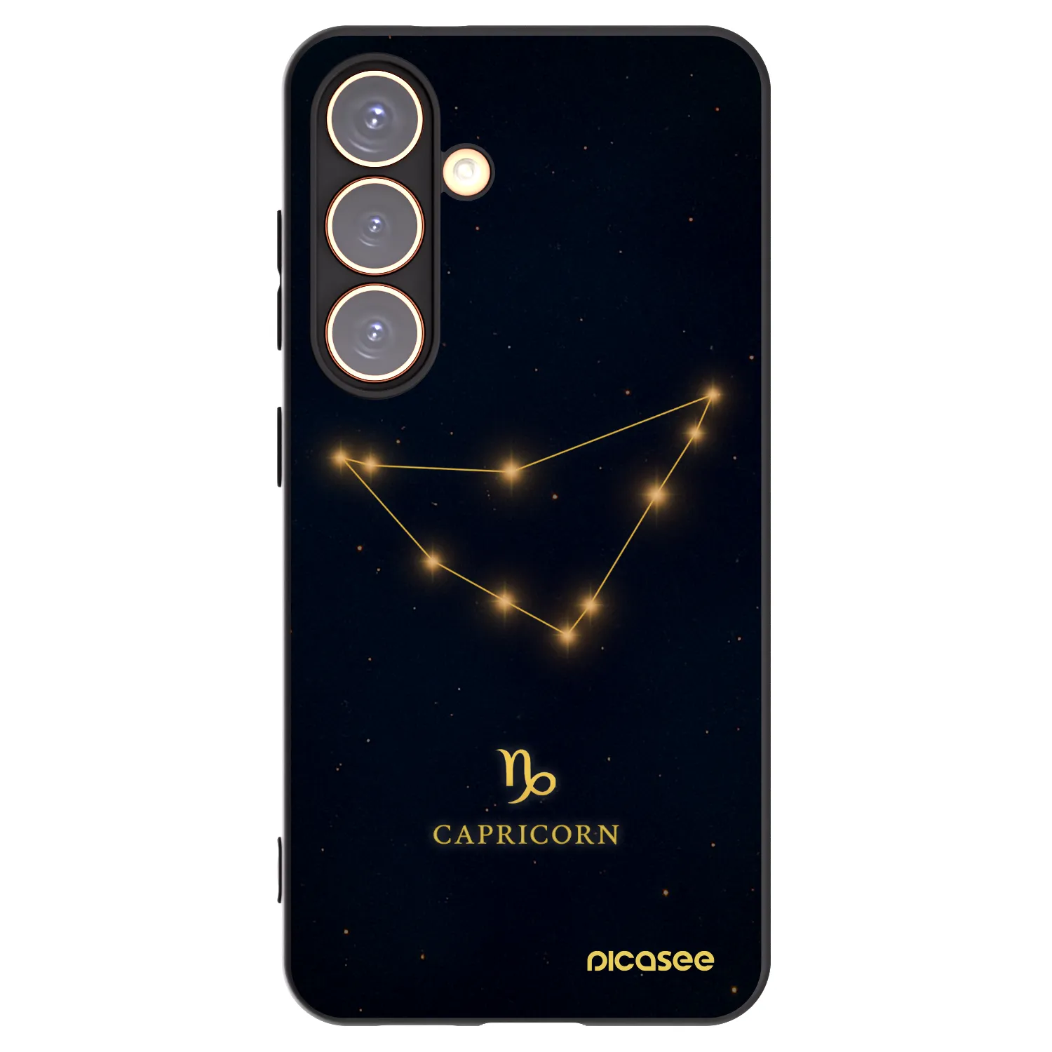 Picasee silikonový černý obal pro Samsung Galaxy S24 S921B 5G - CAPRICORN