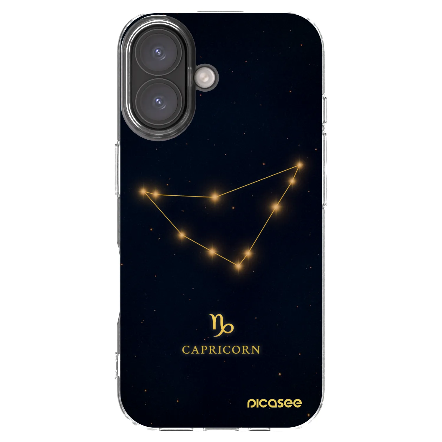 Picasee silikonový průhledný obal pro Apple iPhone 16 - CAPRICORN