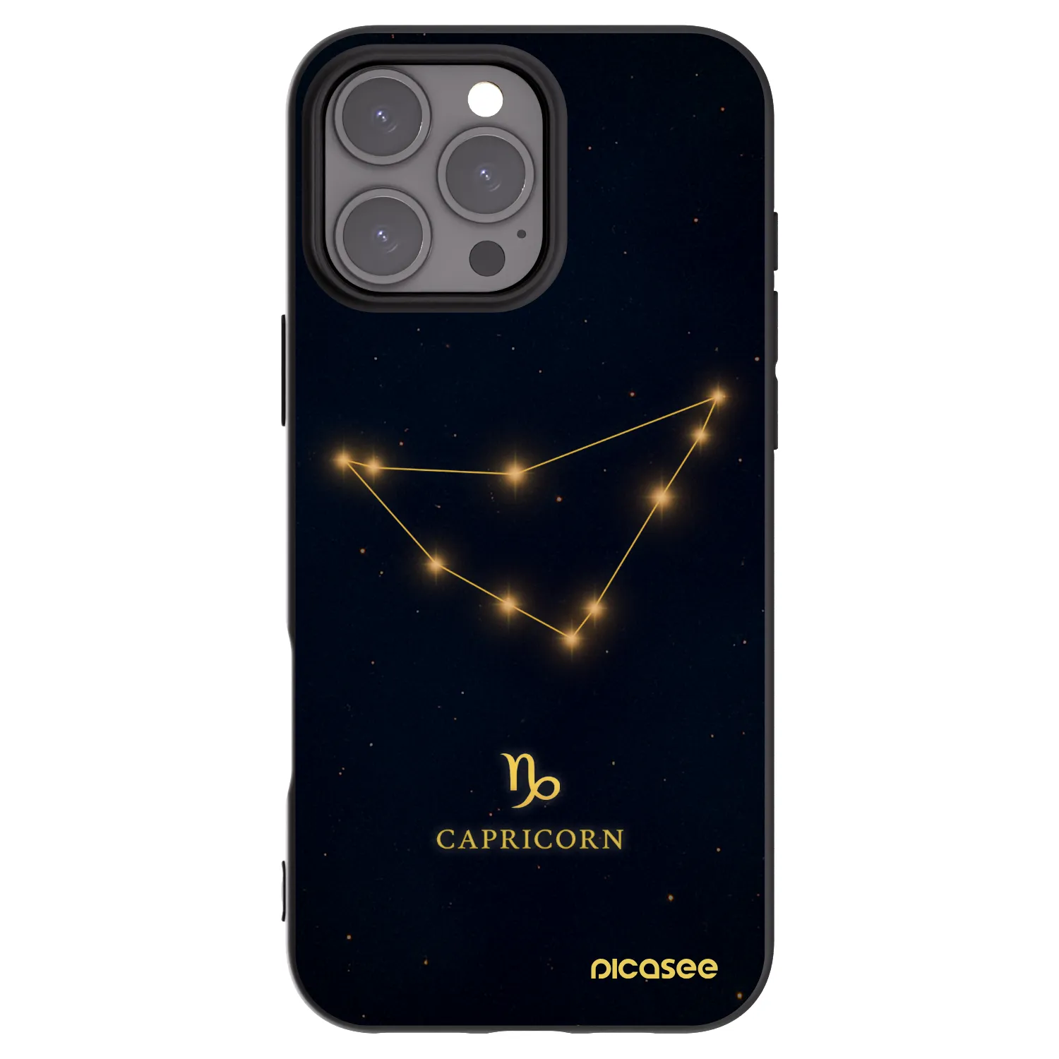 Picasee silikonový černý obal pro Apple iPhone 16 Pro Max - CAPRICORN