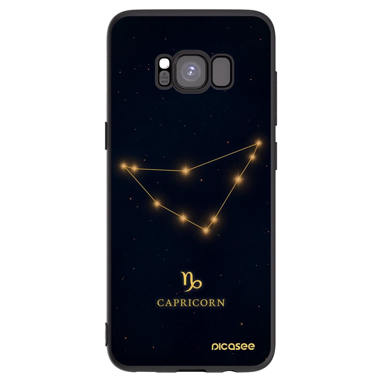 Picasee silikonový černý obal pro Samsung Galaxy S8 G950F - CAPRICORN