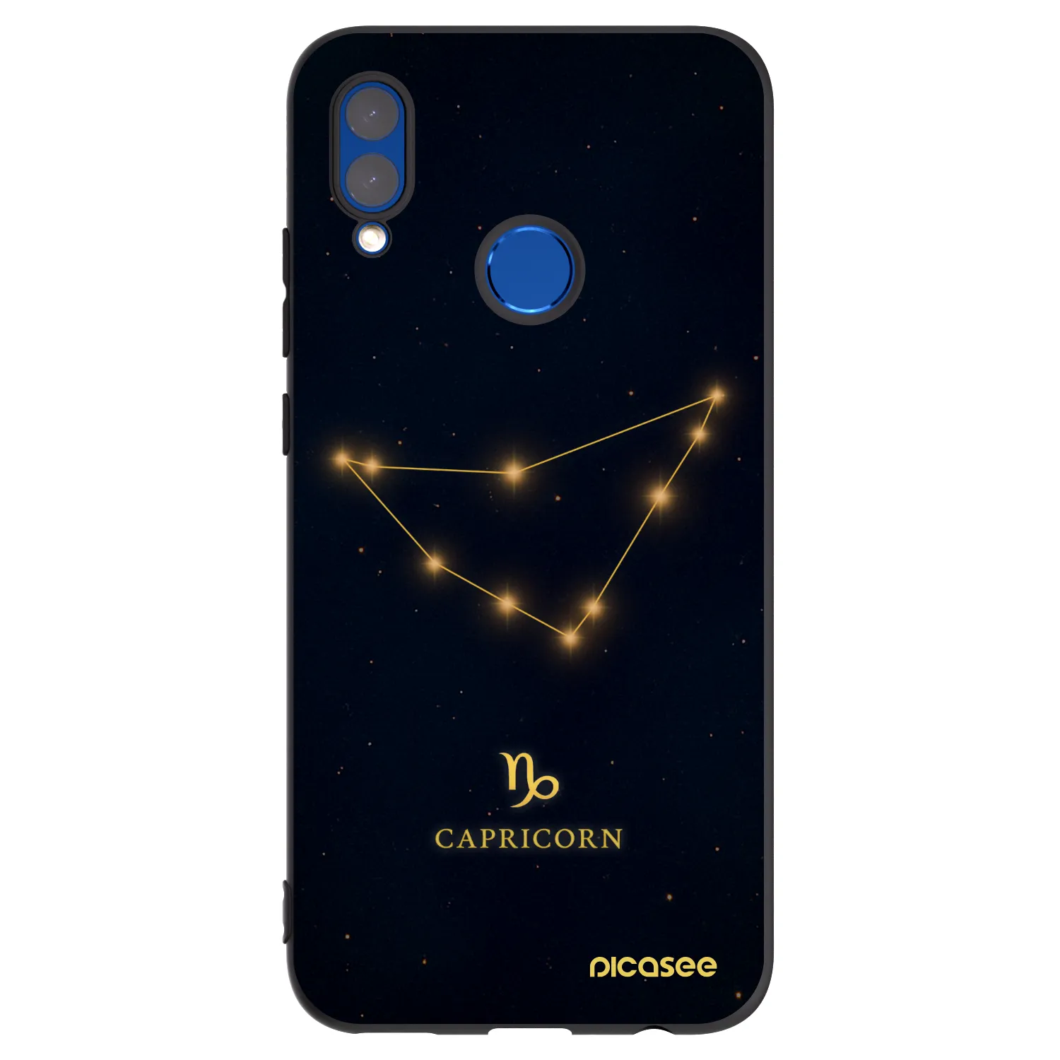 Picasee silikonový černý obal pro Honor 10 Lite - CAPRICORN