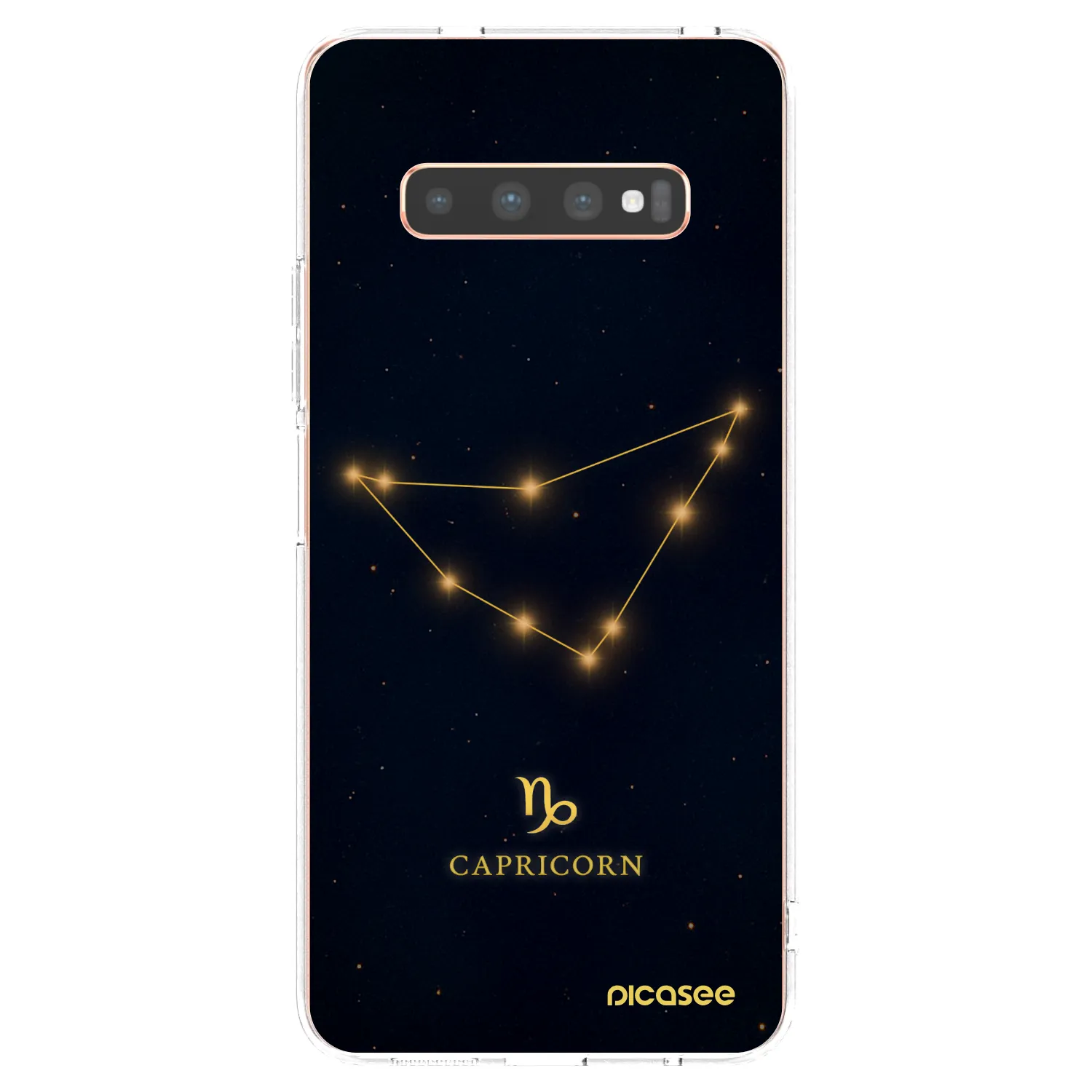 Picasee silikonový průhledný obal pro Samsung Galaxy S10 Plus G975 - CAPRICORN