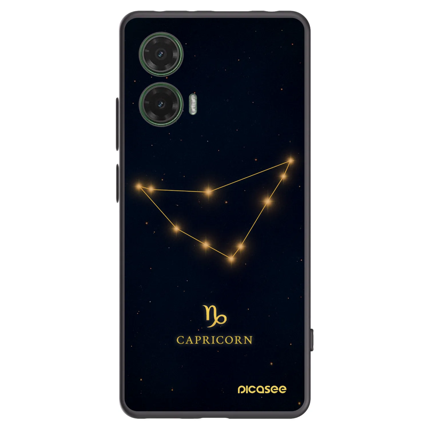 Picasee silikonový černý obal pro Motorola Moto G35 5G - CAPRICORN