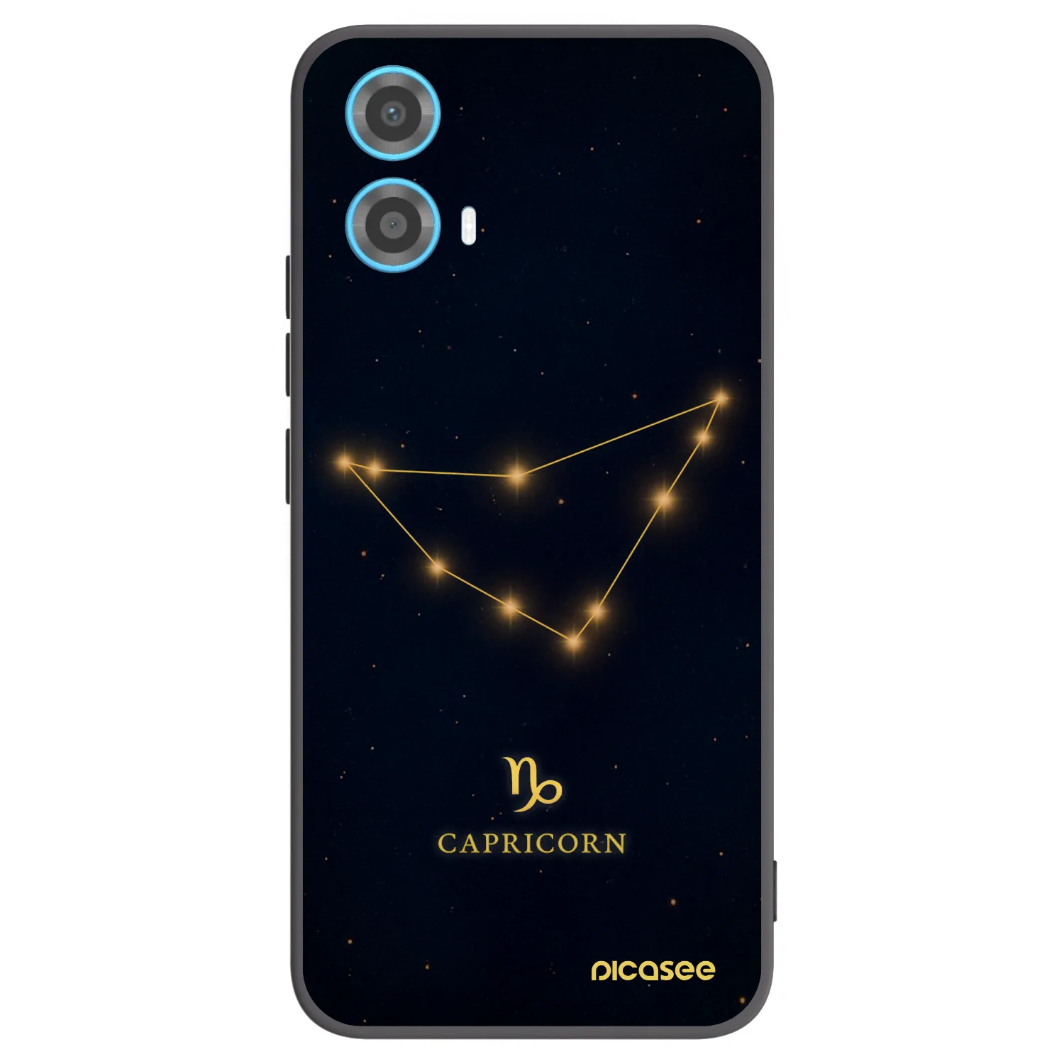 Picasee silikonový černý obal pro Motorola Moto G34 5G - CAPRICORN