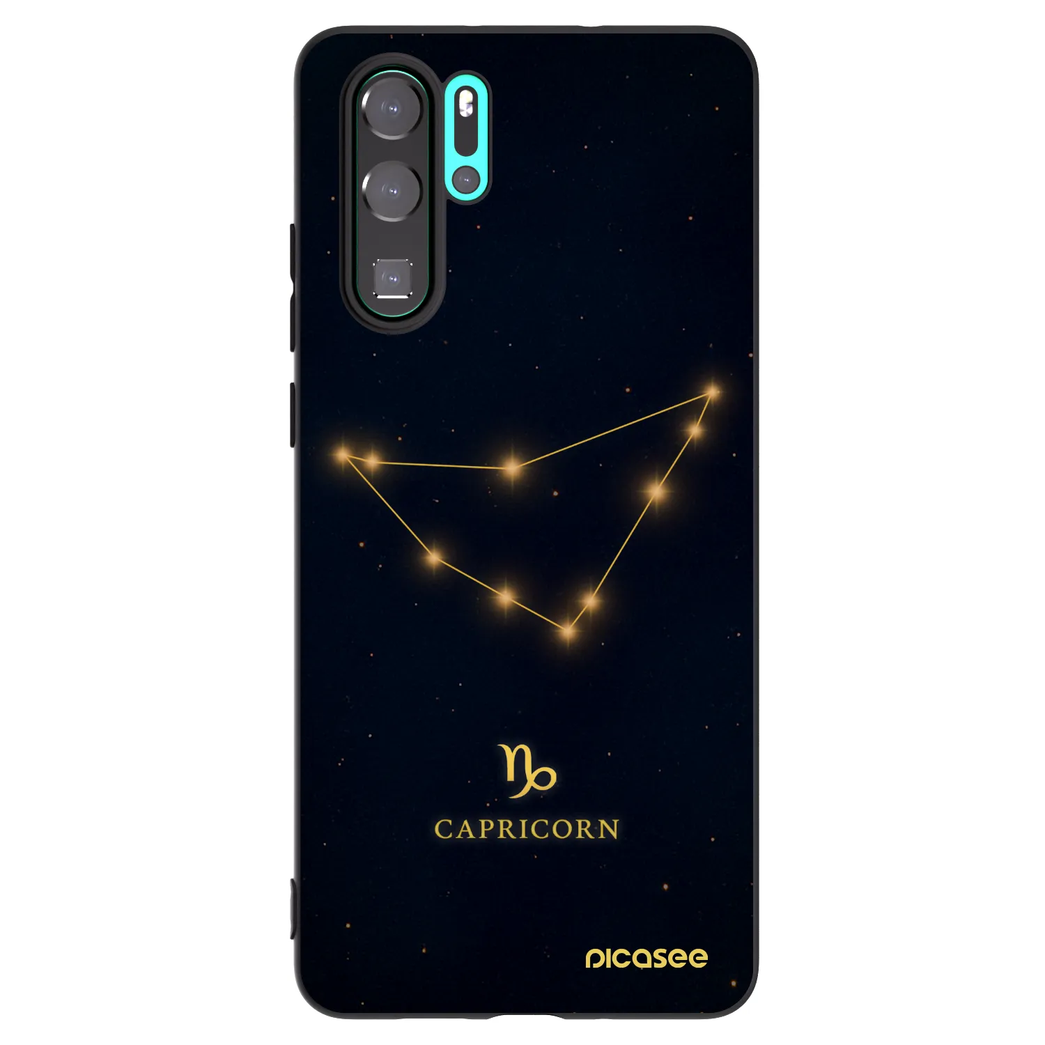 Picasee silikonový černý obal pro Huawei P30 Pro - CAPRICORN