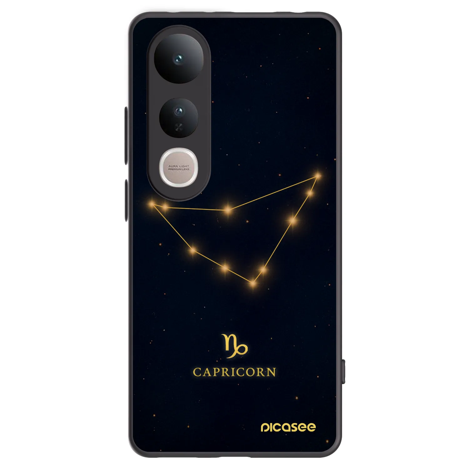 Picasee silikonový černý obal pro Vivo V50 Lite 5G - CAPRICORN