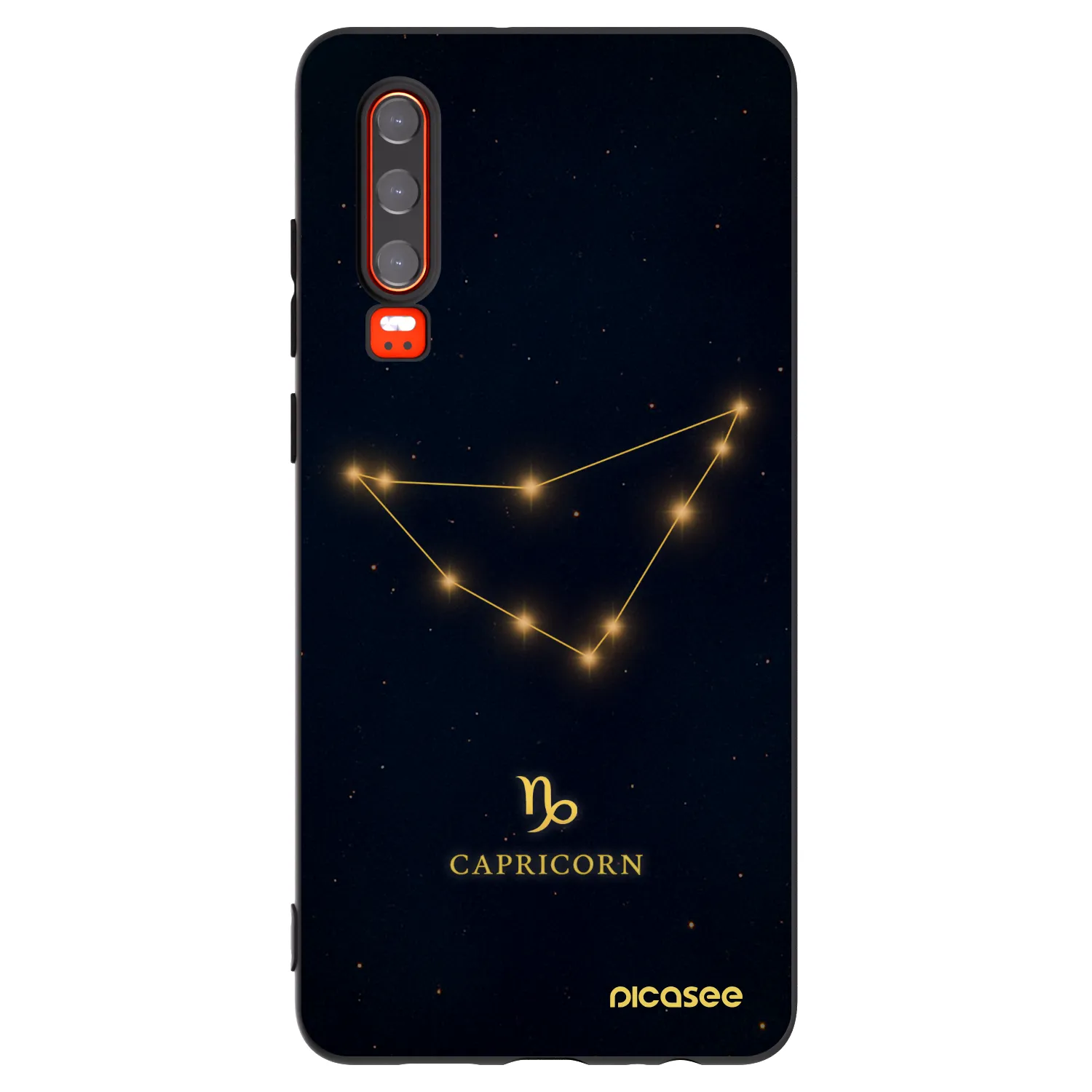 Picasee silikonový černý obal pro Huawei P30 - CAPRICORN