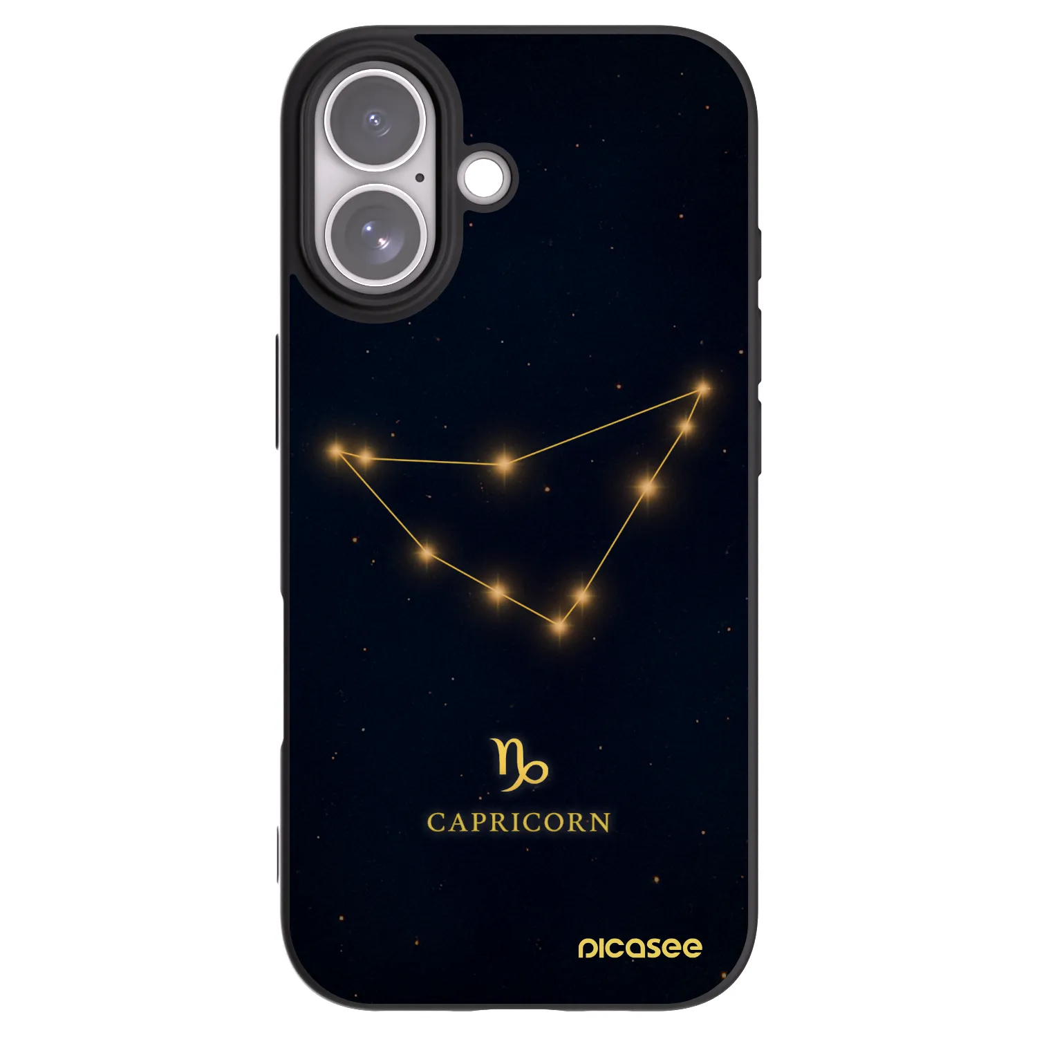 Picasee silikonový černý obal pro Apple iPhone 17 - CAPRICORN