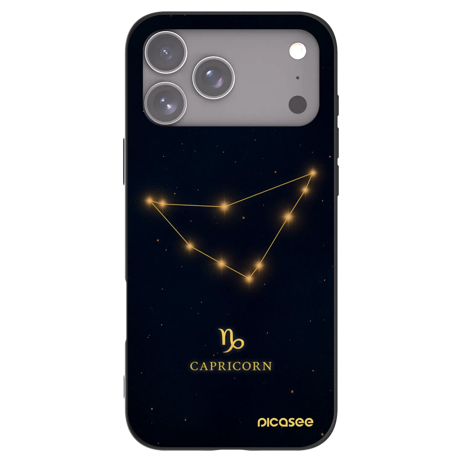 Picasee silikonový černý obal pro Apple iPhone 17 Pro Max - CAPRICORN