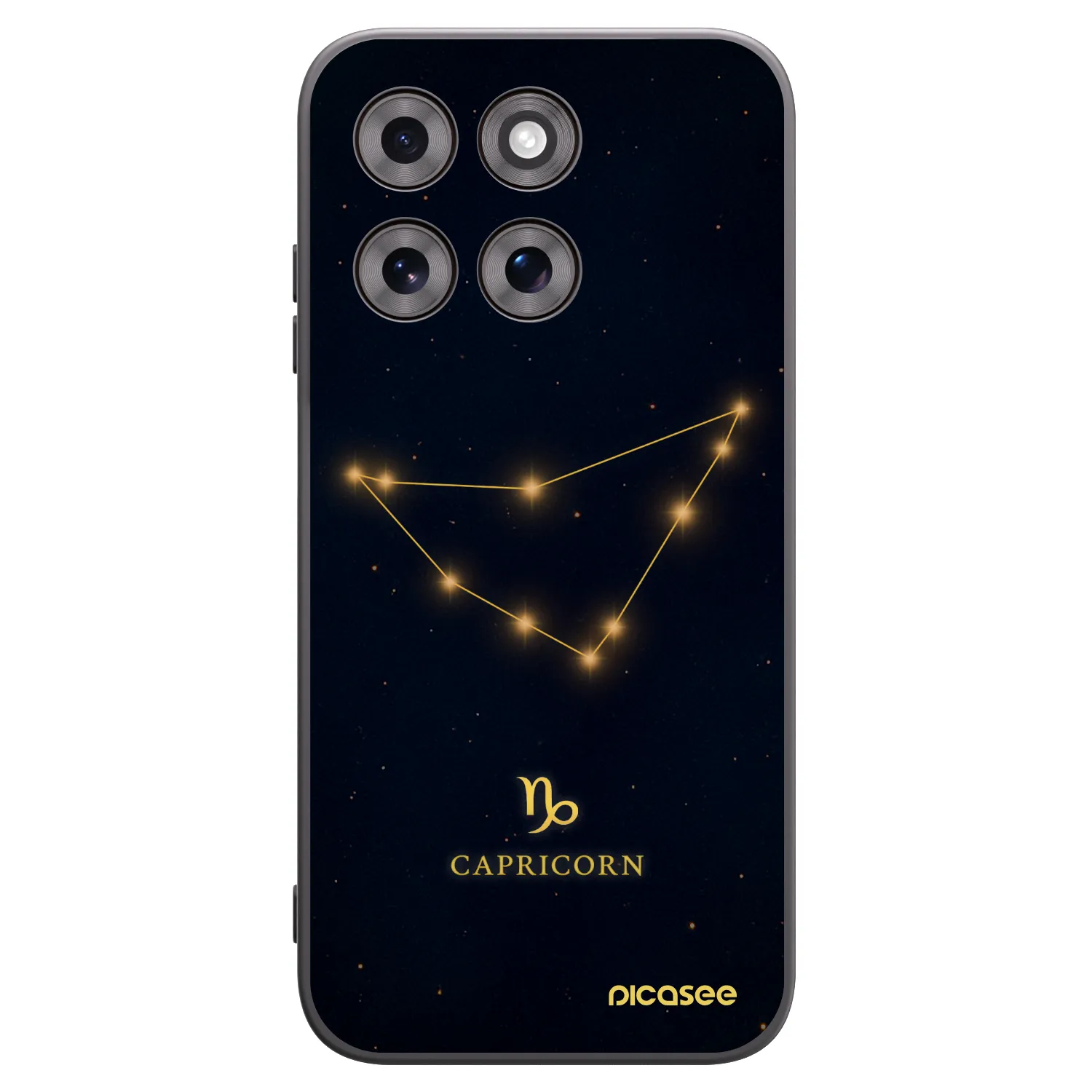Picasee silikonový černý obal pro Motorola Moto G77 - CAPRICORN