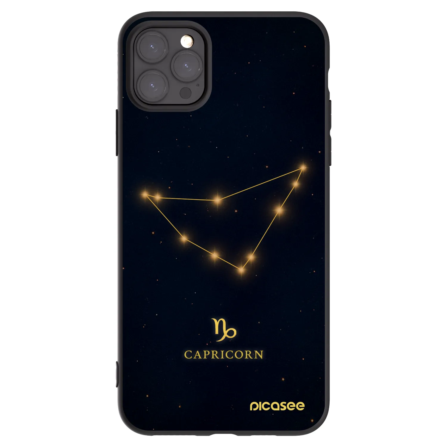 Picasee silikonový černý obal pro Apple iPhone 11 Pro Max - CAPRICORN