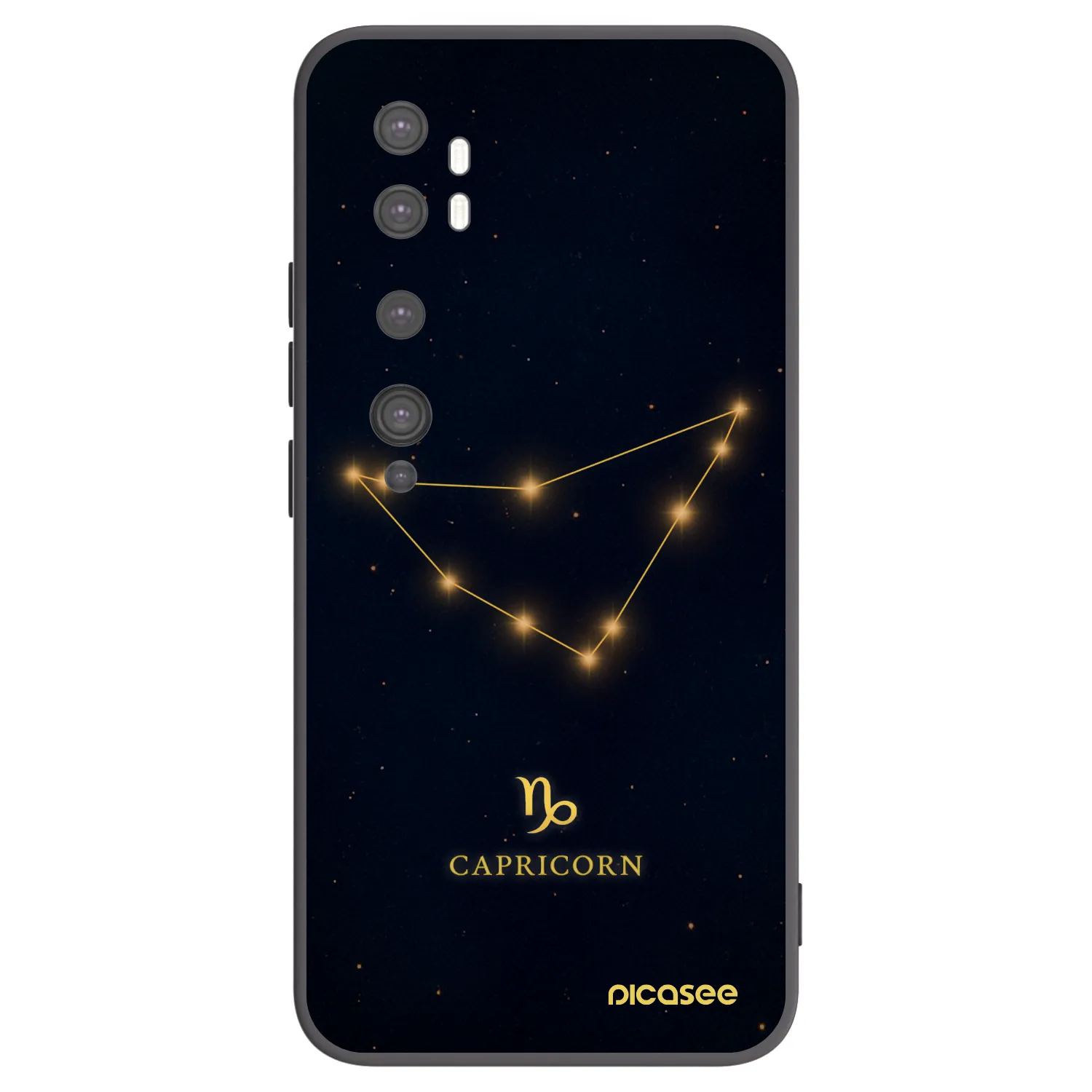 Picasee silikonový černý obal pro Xiaomi Mi Note 10 (Pro) - CAPRICORN