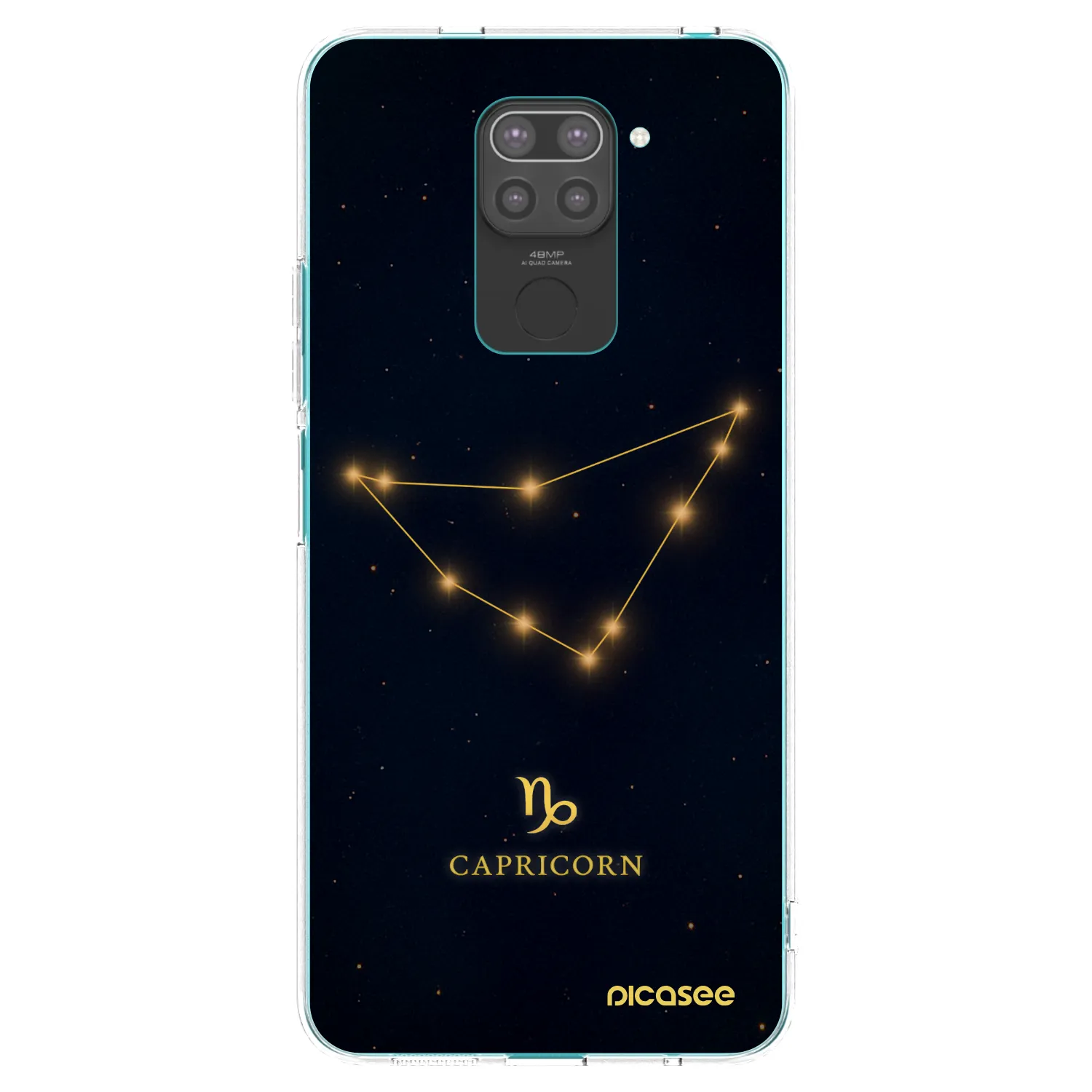 Picasee silikonový černý obal pro Xiaomi Redmi Note 9 - CAPRICORN