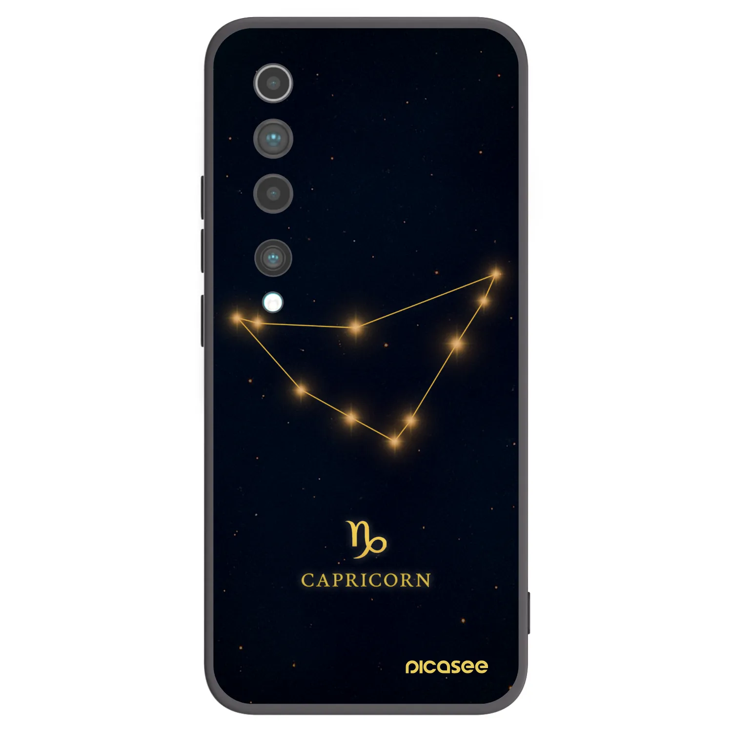 Picasee silikonový černý obal pro Xiaomi Mi 10 - CAPRICORN