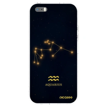 Picasee silikonový průhledný obal pro Apple iPhone 5/5S/SE - AQUARIUS