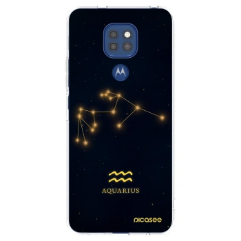 Picasee silikonový průhledný obal pro Motorola Moto G9 Play - AQUARIUS