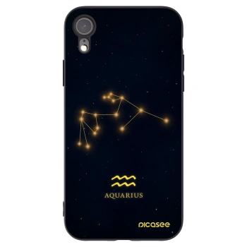 Picasee silikonový černý obal pro Apple iPhone XR - AQUARIUS
