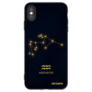 Picasee silikonový černý obal pro Apple iPhone XS Max - AQUARIUS