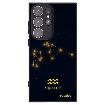 Picasee silikonový černý obal pro Samsung Galaxy S23 Ultra 5G - AQUARIUS