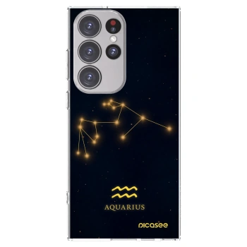 Picasee silikonový průhledný obal pro Samsung Galaxy S23 Ultra 5G - AQUARIUS