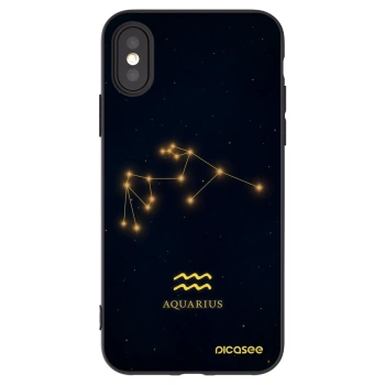 Picasee silikonový černý obal pro Apple iPhone X/XS - AQUARIUS