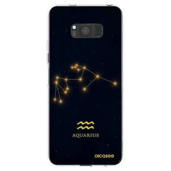 Picasee silikonový průhledný obal pro Samsung Galaxy S8 G950F - AQUARIUS