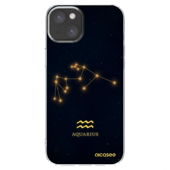 Picasee silikonový průhledný obal pro Apple iPhone 15 Plus - AQUARIUS