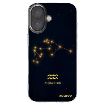 Picasee silikonový průhledný obal pro Apple iPhone 16 - AQUARIUS