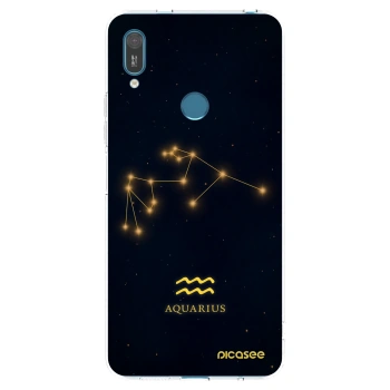 Picasee silikonový průhledný obal pro Huawei Y7 2019 - AQUARIUS