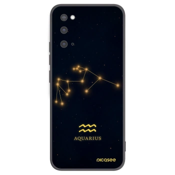 Picasee silikonový černý obal pro Samsung Galaxy S20 G980F - AQUARIUS