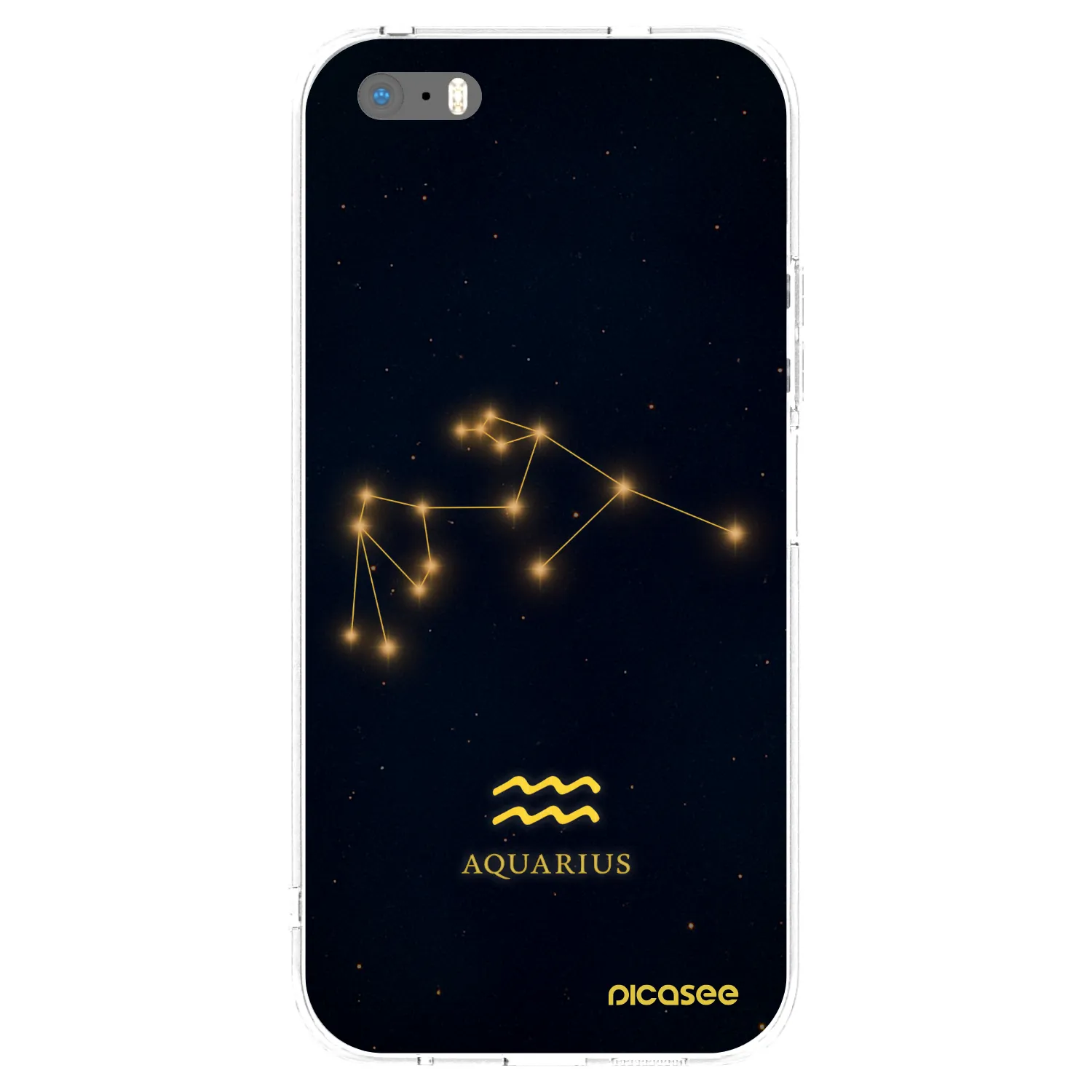 Picasee silikonový průhledný obal pro Apple iPhone 5/5S/SE - AQUARIUS