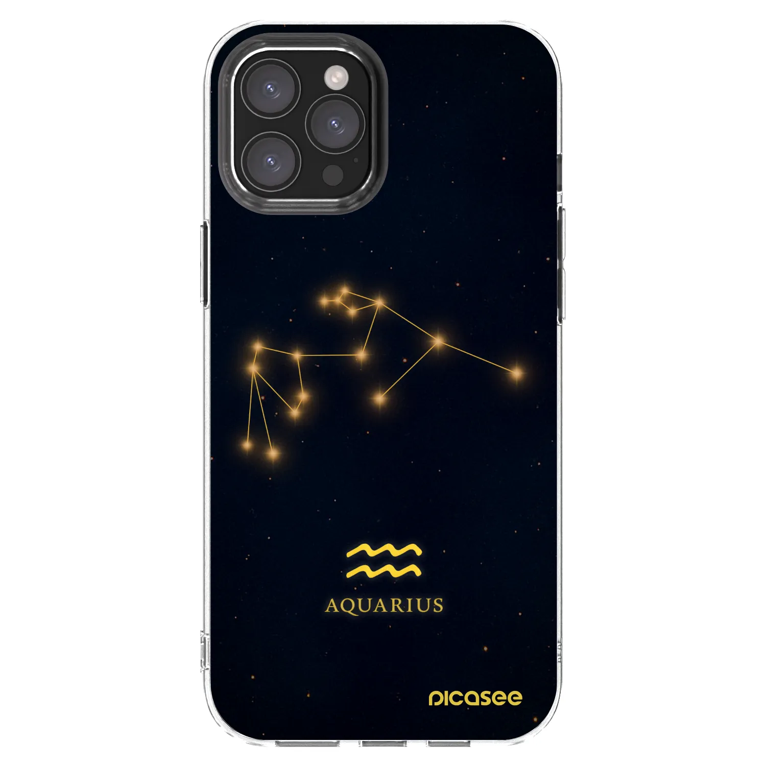 Picasee silikonový průhledný obal pro Apple iPhone 12 Pro Max - AQUARIUS