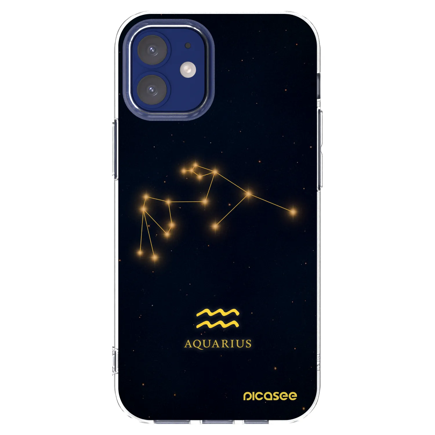 Picasee silikonový průhledný obal pro Apple iPhone 12 mini - AQUARIUS