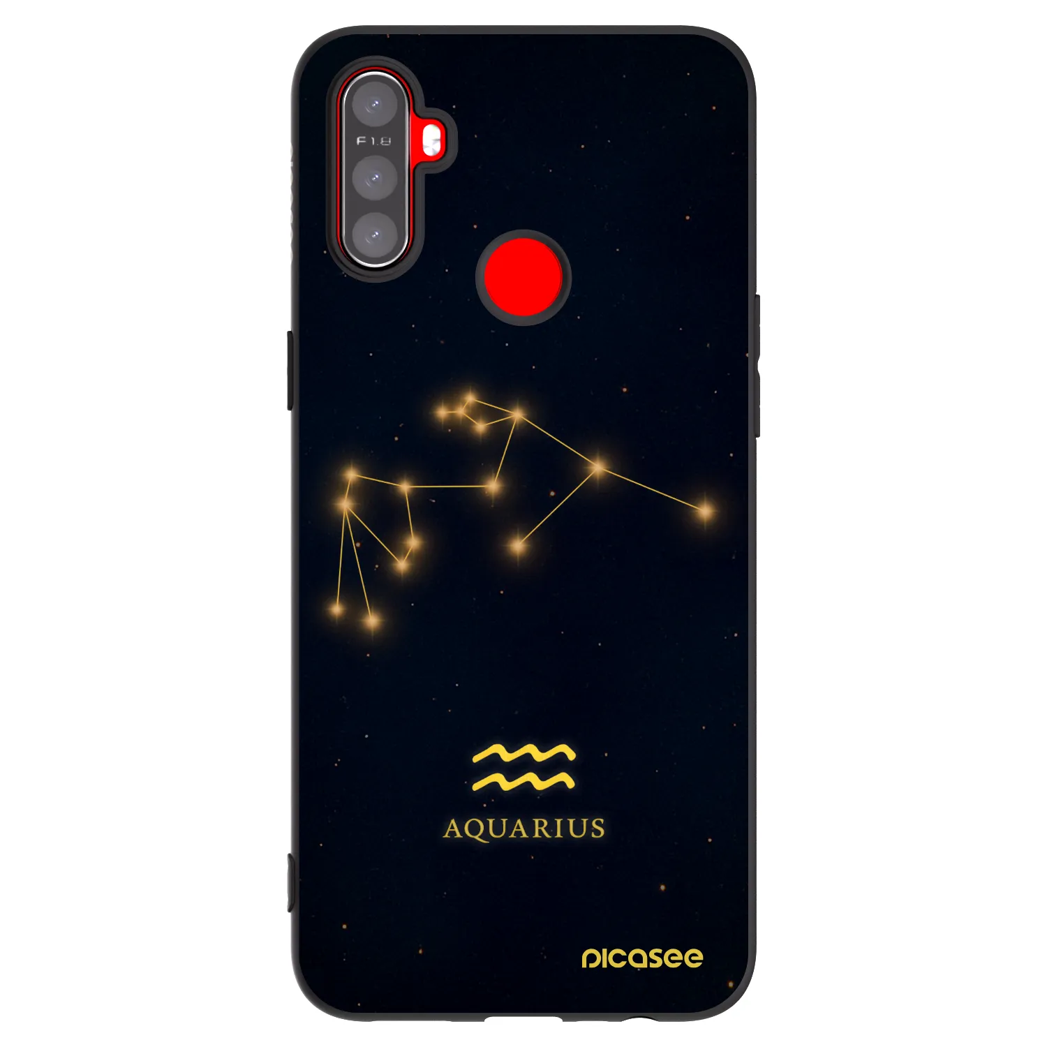 Picasee silikonový černý obal pro Realme C3 - AQUARIUS