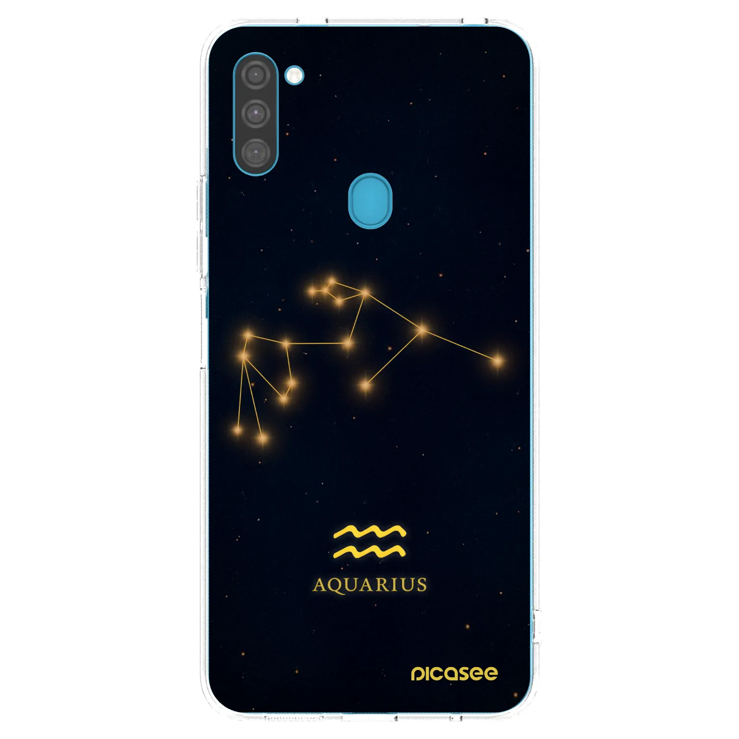 Picasee silikonový průhledný obal pro Samsung Galaxy M11 - AQUARIUS