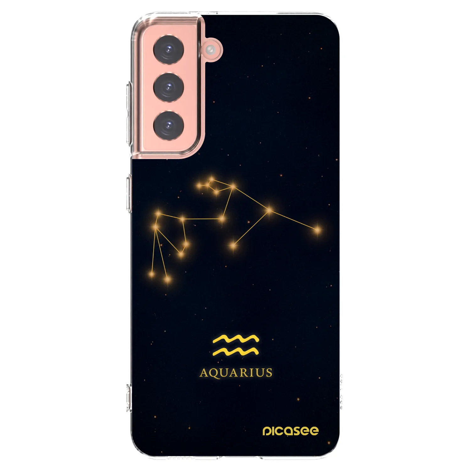 Picasee silikonový průhledný obal pro Samsung Galaxy S21 5G G991B - AQUARIUS