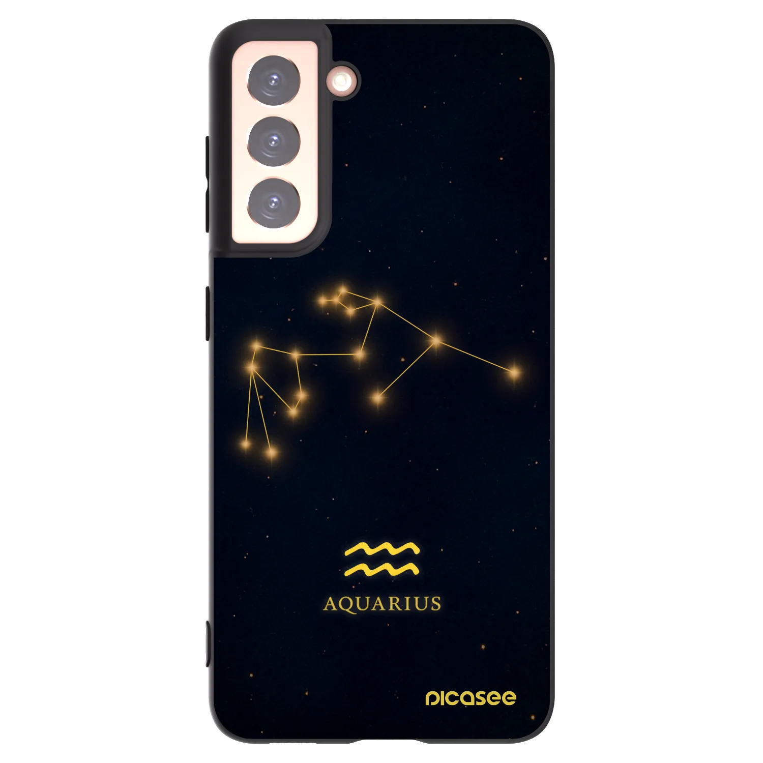 Picasee silikonový černý obal pro Samsung Galaxy S21 5G G991B - AQUARIUS