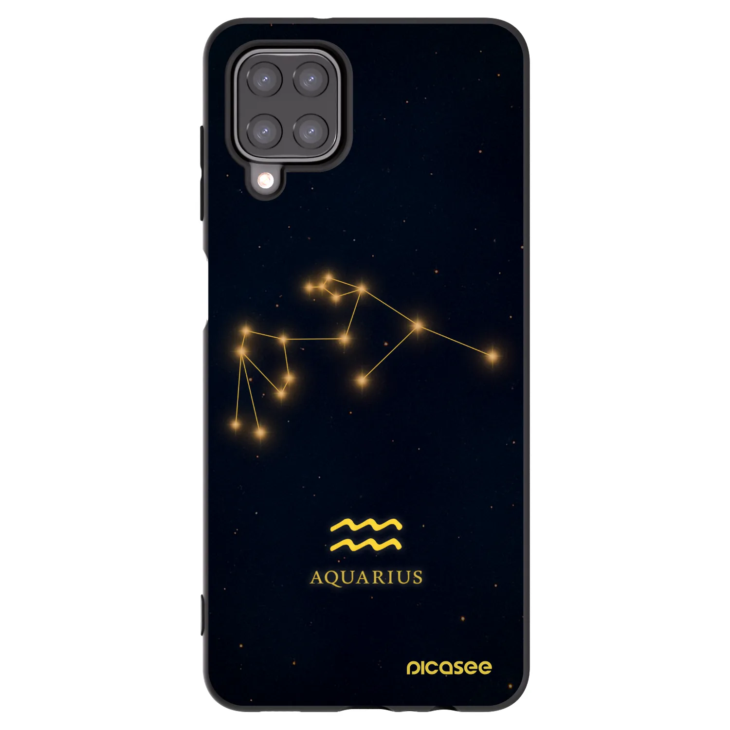 Picasee silikonový černý obal pro Samsung Galaxy A12 A125F - AQUARIUS