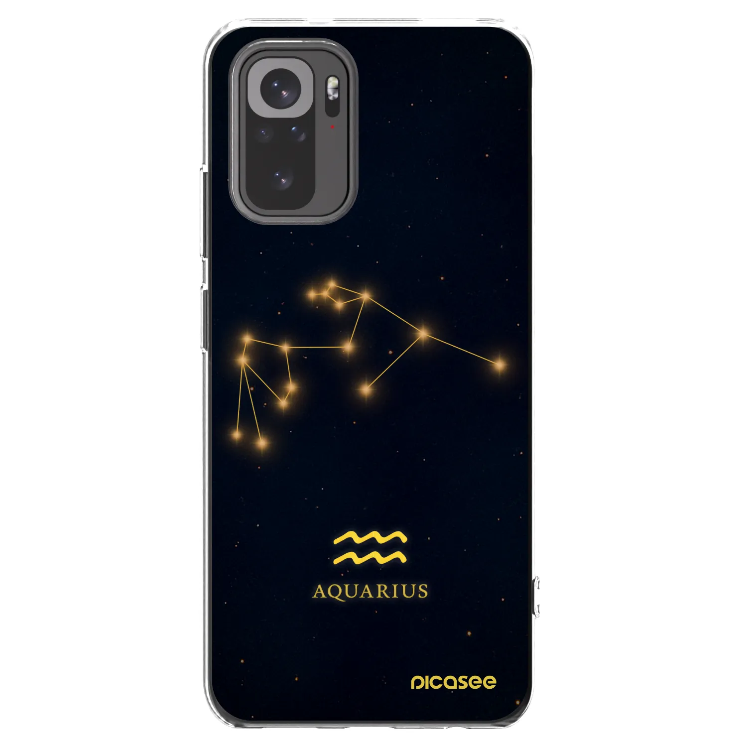 Picasee silikonový průhledný obal pro Xiaomi Redmi Note 10 - AQUARIUS